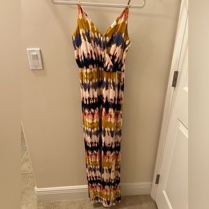 ONE CLOTHING MAXI DRESS - SIZE MEDIUM - BROWN, BLUE, RED multi colored.